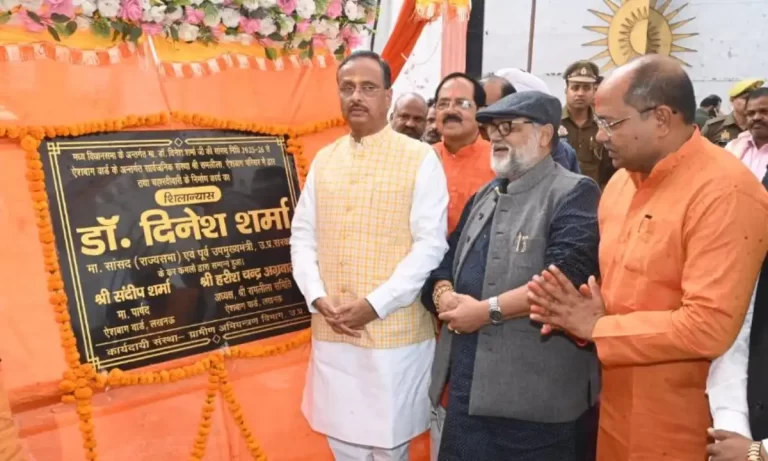 ऐशबाग रामलीला मैदान के बाउंड्रीवाल निर्माण कार्य का शिलान्यास