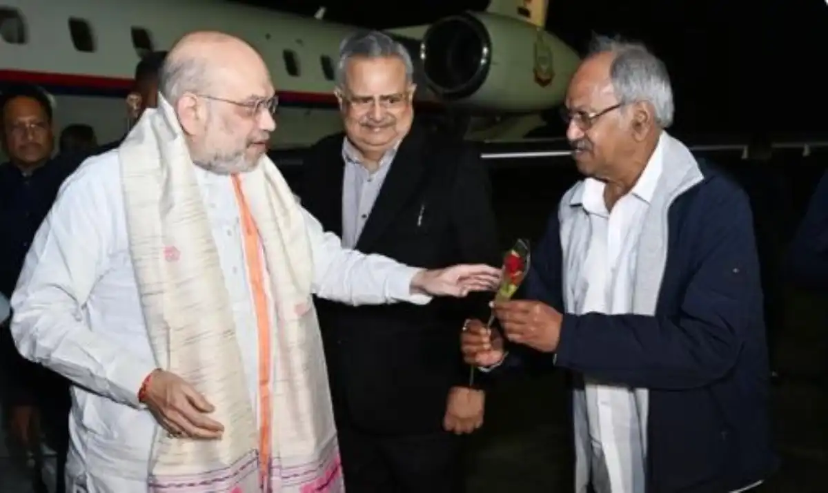 अमित शाह सांसद बृजमोहन अग्रवाल ने खास शब्दों से किया स्वागत