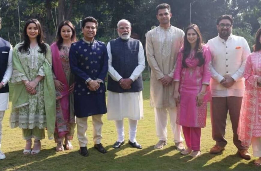 पीएम मोदी से परिवार संग मिले सचिन तेंदुलकर