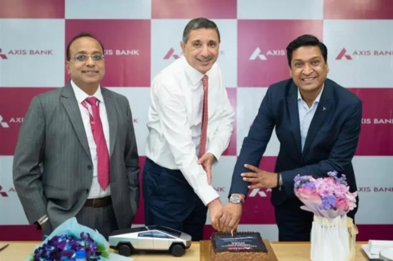 एक्सिस बैंक बना टेस्ला का प्राथमिक फाइनेंसर