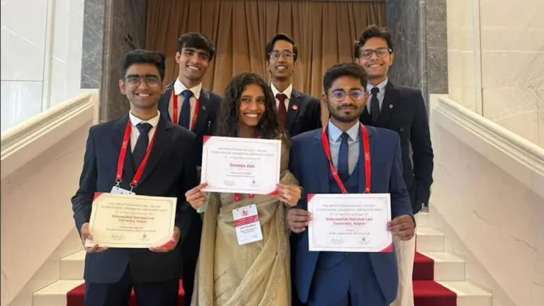 23वें विलेम सी. मध्यस्थता मूट में एचएनएलयू टीम उपविजेता