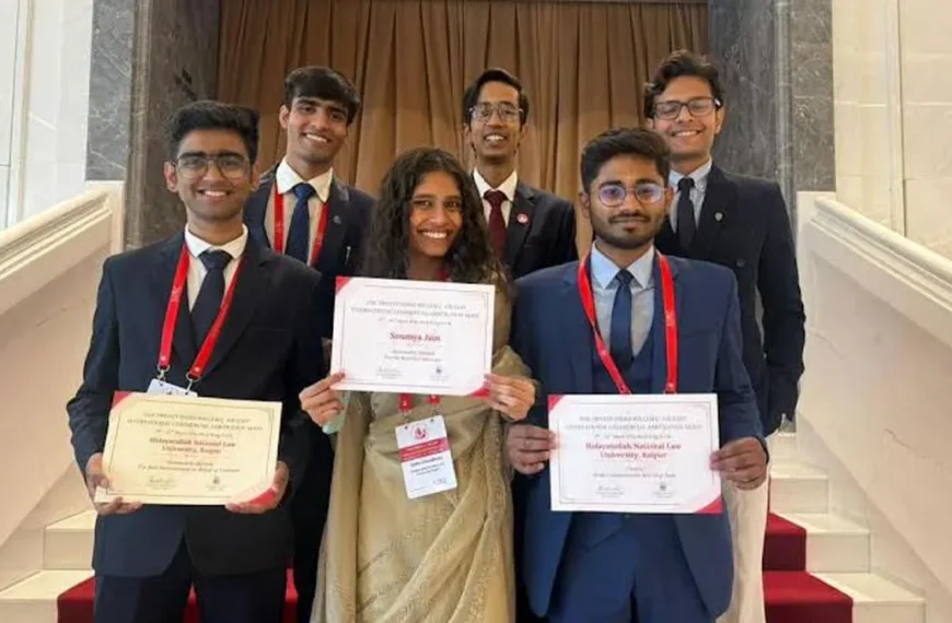 23वें विलेम सी. मध्यस्थता मूट में एचएनएलयू टीम उपविजेता