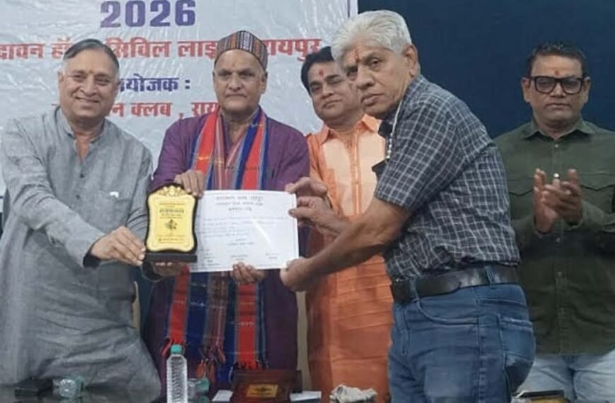 राजेंद्र ओझा को भारतीय भाषा संवर्धन सम्मान