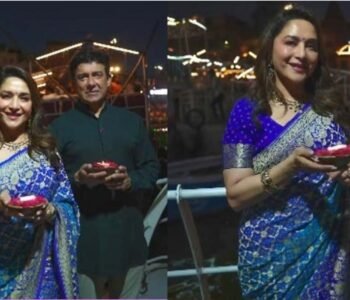 पति संग काशी पहुंचीं माधुरी