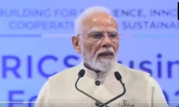 Modi speaks at the BRICS Business Forum.